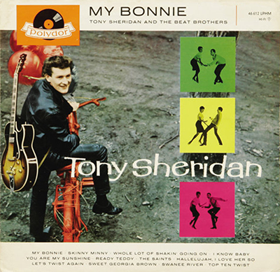 Photo of Tony Sheridan's 'My Bonnie' single cover. [image from Everette & Riley, 2019, p. 42]